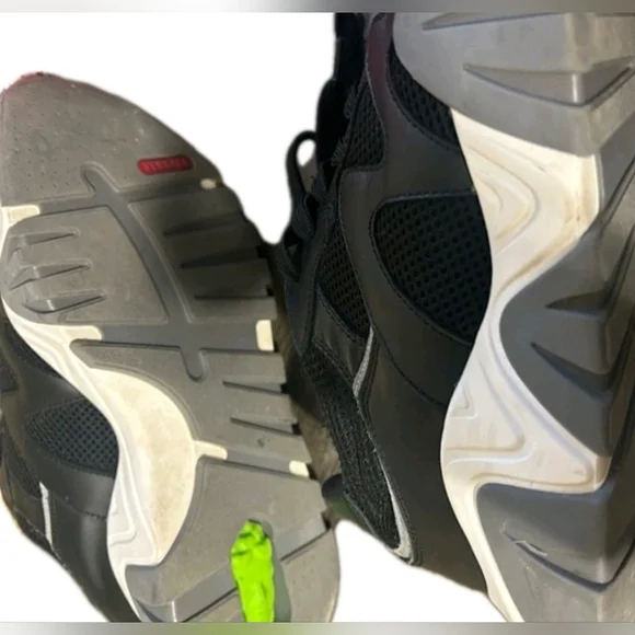 VERSACE Squalo (Unisex) Black Chunky Low Top Sneakers US Men's Size 7 Wmns Sz 9 - Picture 5 of 10